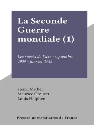 cover image of La Seconde Guerre mondiale (1)